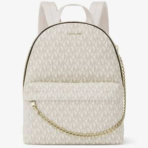 Michael Kors Cream Signature Logo Backpack